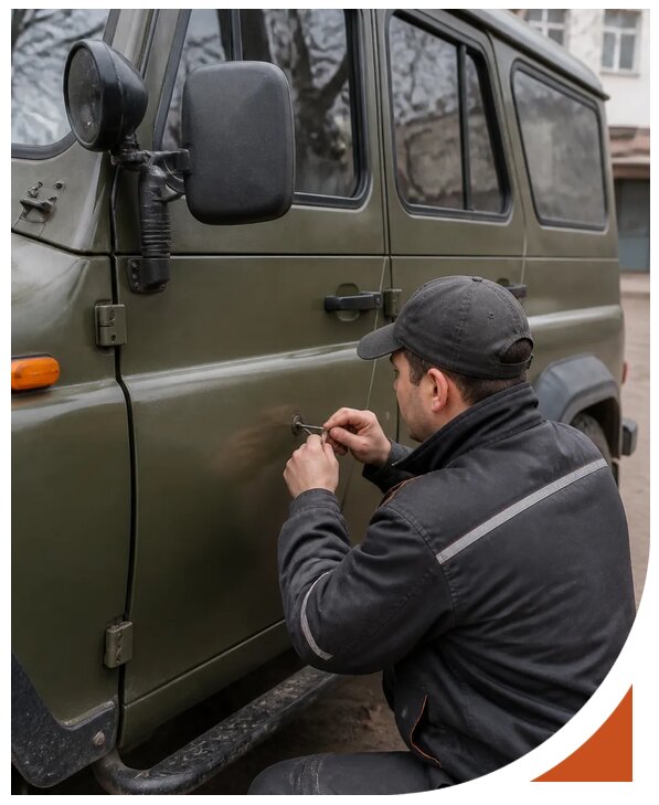 Профессиональное вскрытие автомобиля УАЗ без повреждений в Щербинке